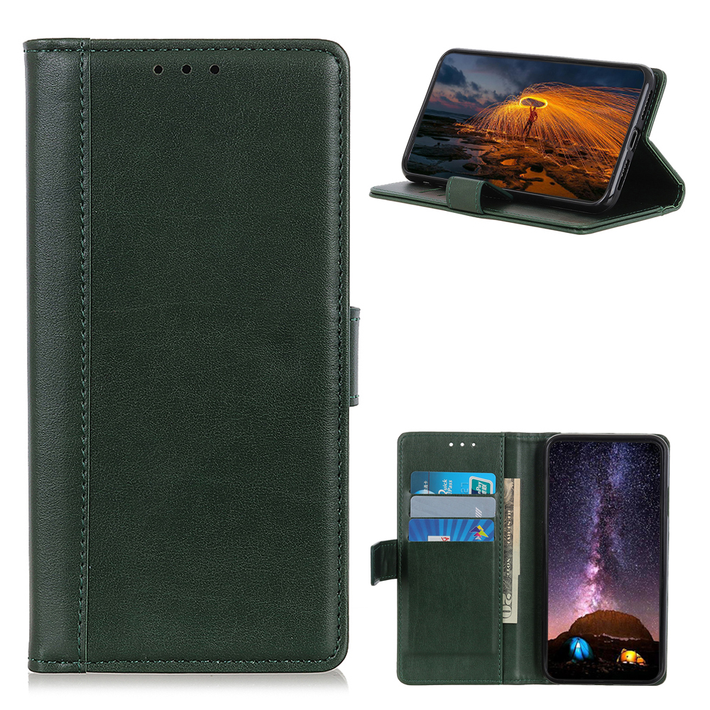 

ПУ Кожаный Кошелек Для Бумажки Для Samsung Galaxy A32 5G Flip Phone Case - Зеленый, Galaxy A32 5G