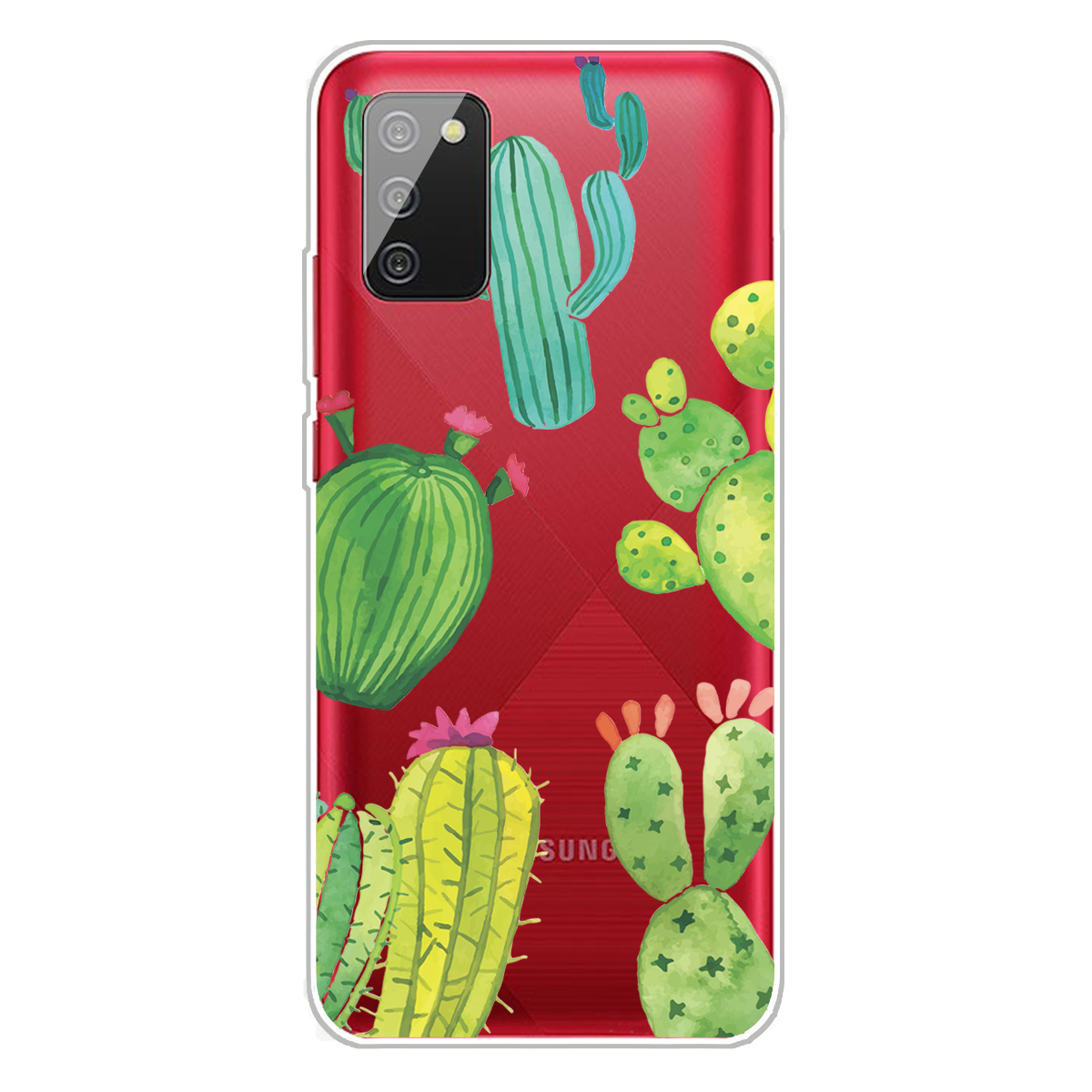 

Для Samsung Galaxy A02S (166,5x75,9х9,2 Мм). Защитный Чехол Для Защитного Корпуса TPU - Кактус, Galaxy A02s (166.5x75.9x9.2mm)
