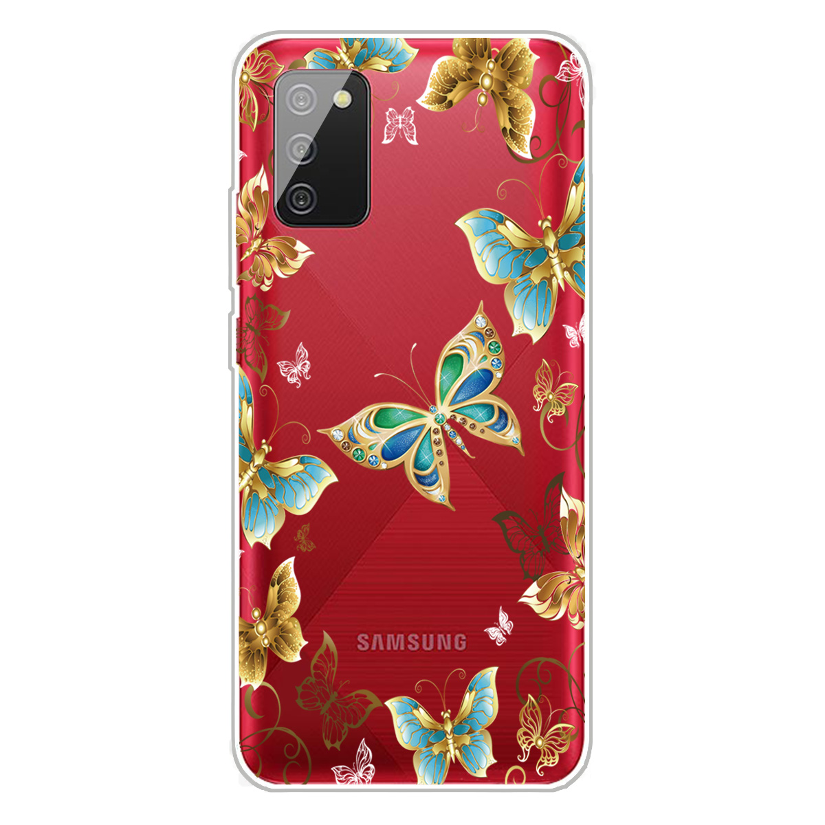 

Hot Style Pattern Printing TPU Cover Phone Case for Samsung Galaxy A02s (166.5x75.9x9.2mm) - Gold Butterflies, Galaxy A02s (166.5x75.9x9.2mm)