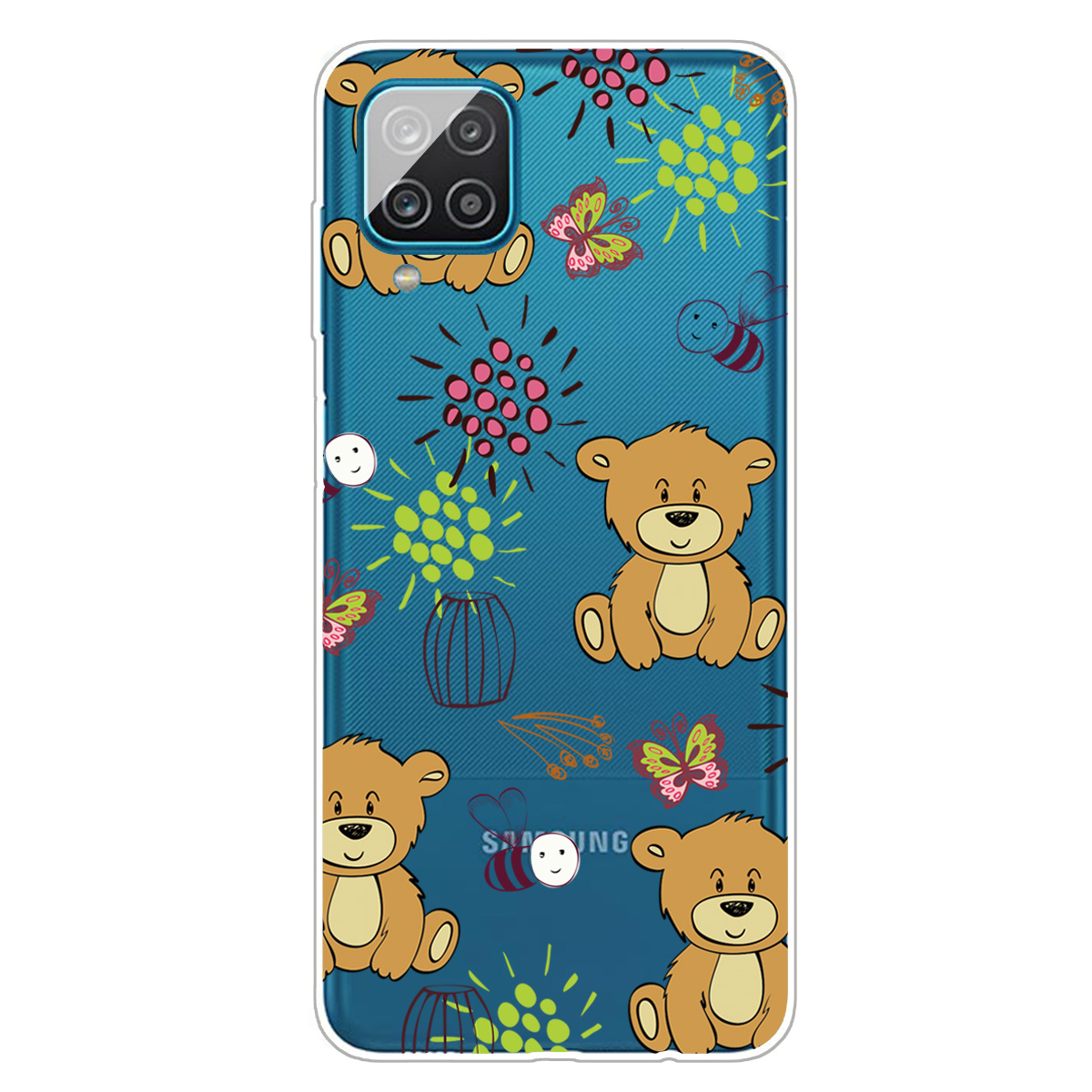

For Samsung Galaxy A12 Pattern Printing TPU Phone Protective Cover - Bear, Galaxy A12