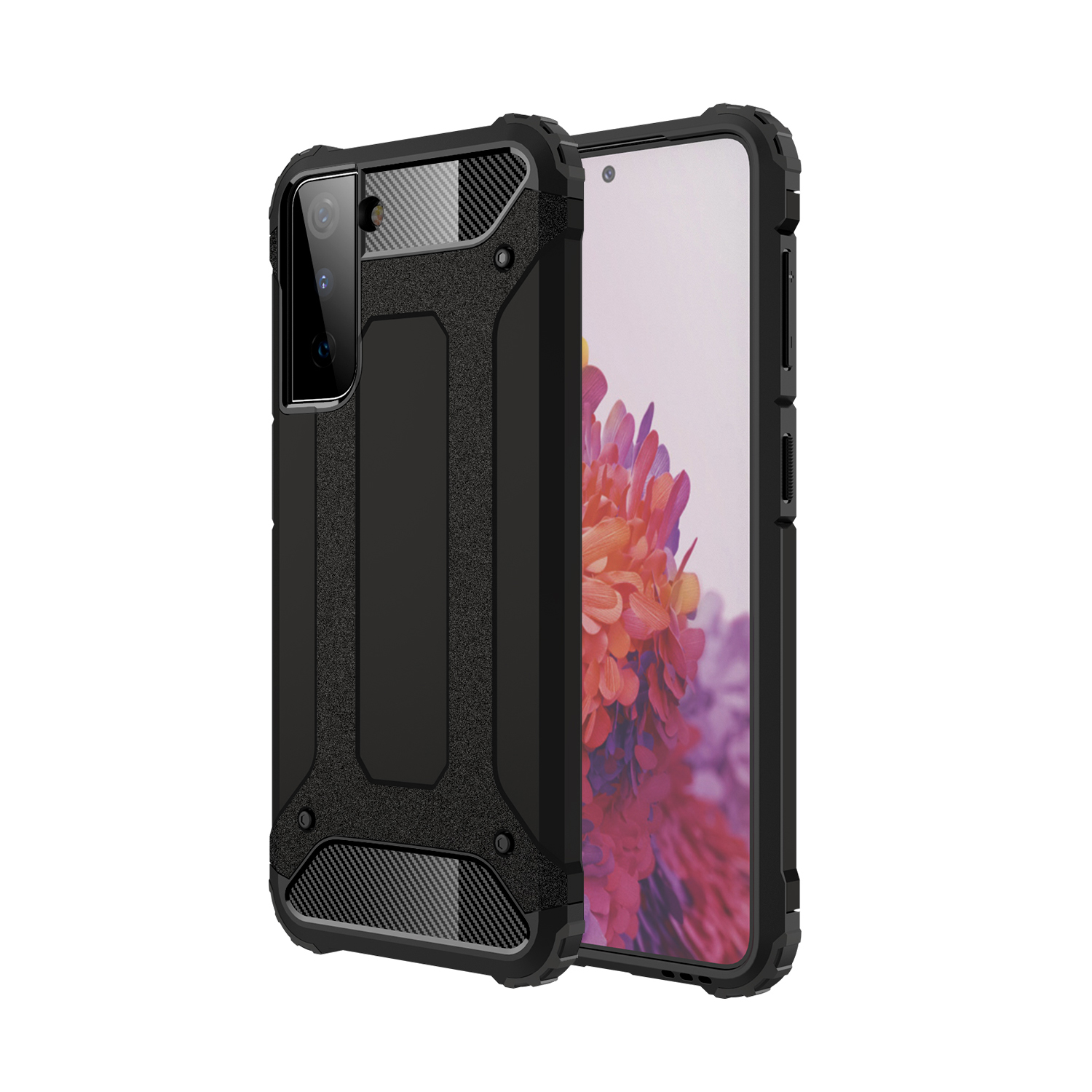 

Пластик Armor Guard + Гибридный Корпус TPU Для Samsung Galaxy S21 + Phone Shell - Черный, Galaxy S21+ 5G