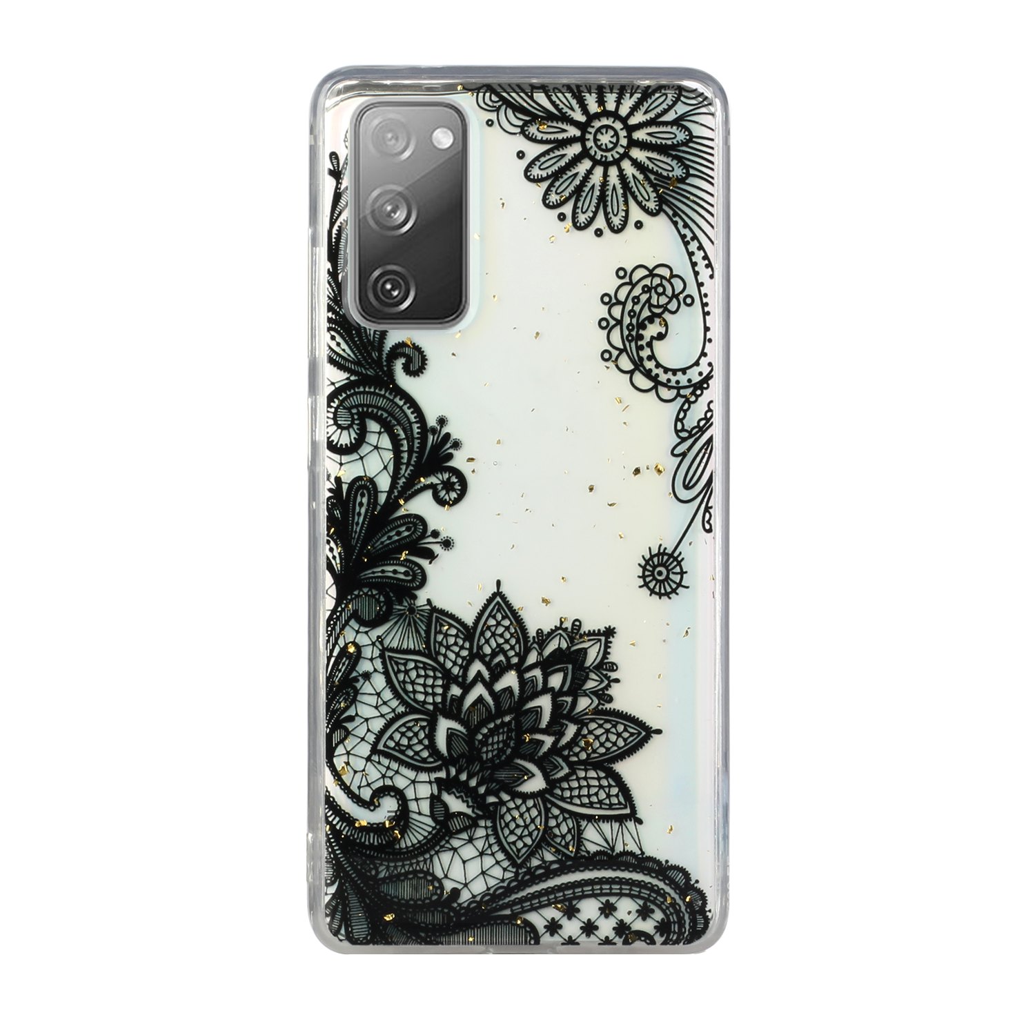 

Glitter Sequins Inlaid Style TPU Phone Shell for Samsung Galaxy S20 FE/S20 Fan Edition/S20 FE 5G/S20 Fan Edition 5G - Lace Flower, Galaxy S20 FE 5G