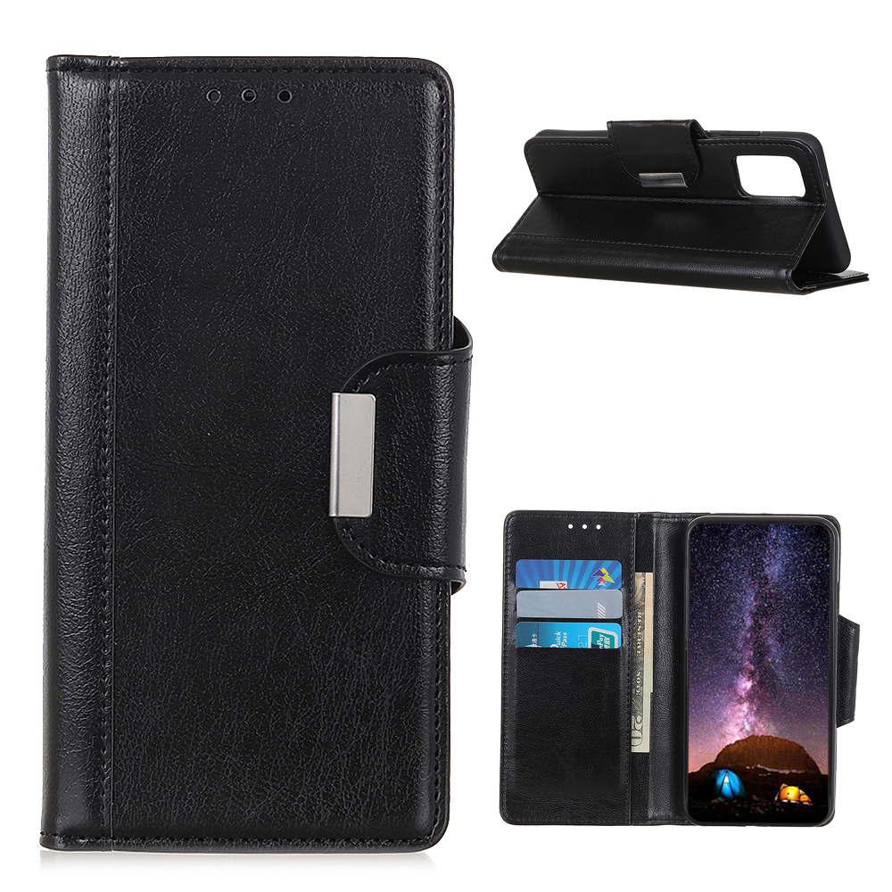 

Wallet Stand PU Leather Phone Case for Samsung Galaxy A02s (166.5x75.9x9.2mm) - Black, Galaxy A02s (166.5x75.9x9.2mm)