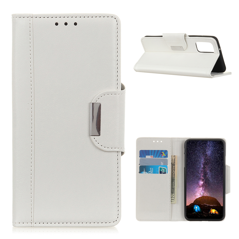 

Wallet Stand PU Leather Phone Case for Samsung Galaxy A02s (166.5x75.9x9.2mm) - White, Galaxy A02s (166.5x75.9x9.2mm)