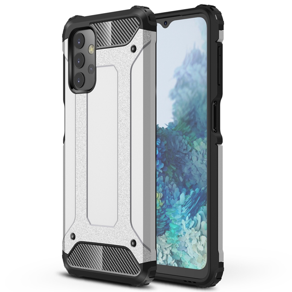 

Для Samsung Galaxy A32 5G Anti-stral Change Ударопрочный Жесткий ПК + Мягкий TPU Бампер Защитный Чехол Для Телефона Телефона - Серебряный, Galaxy A32 5G