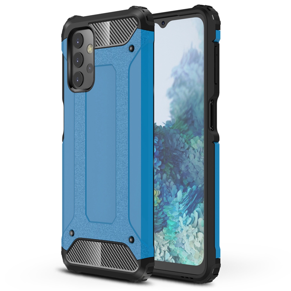 

Для Samsung Galaxy A32 5G Anti-stral Change Ударопрочный Жесткий ПК + Мягкий TPU Бампер Защитный Чехол Для Телефона Телефона - Синий, Galaxy A32 5G