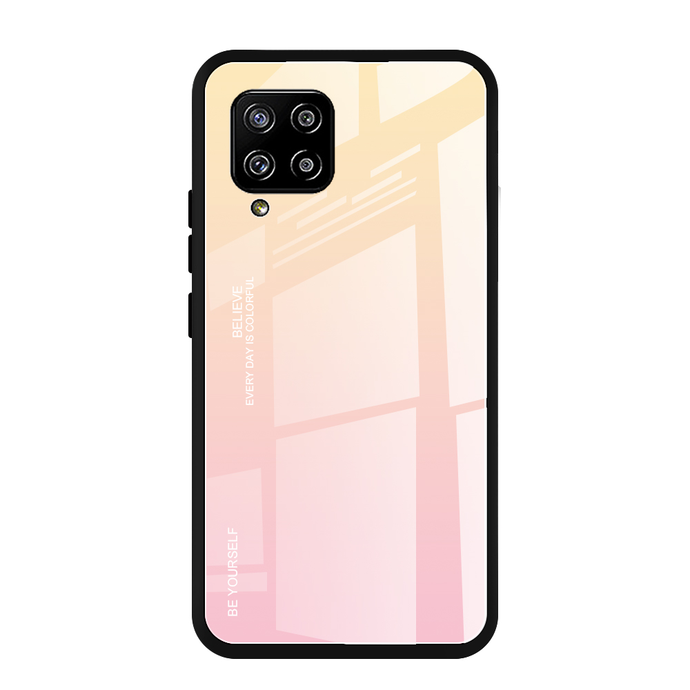 

Soft TPU EDGE + Закаленное Стекло Корпус Градиента Для Samsung Galaxy A42 5G Сотовый Телефон Сотовый Телефон - Желтый / Розовый, Galaxy A42 5G