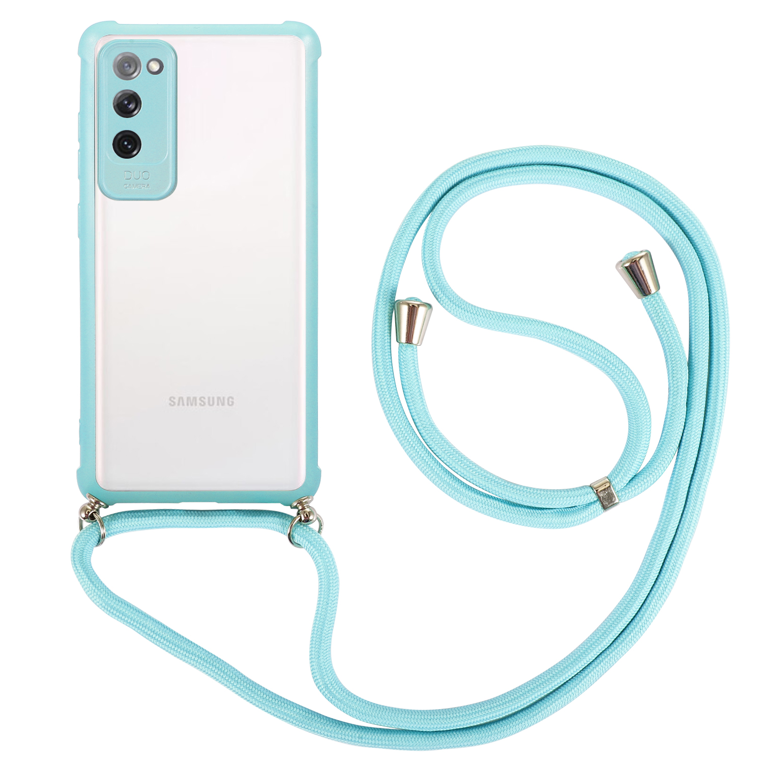 

Acrylic + TPU Абонепробиваемый Чехол Для Телефона С Ремешком Для Samsung Galaxy S20 FE / S20 Fan Edition / S20 Fe 5G / S20 Fan Edition 5G - Синий, Galaxy S20 FE 5G