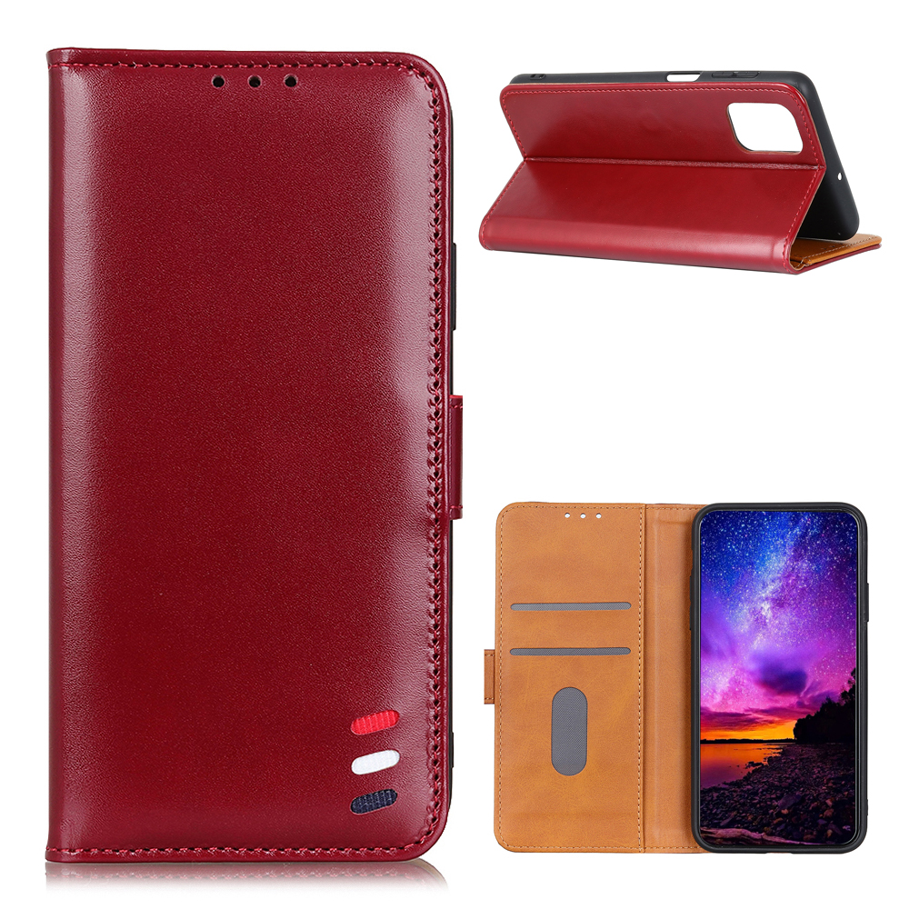 

Magnetic Smooth Surface Leather Wallet Phone Protective Cover for Samsung Galaxy A72 4G/5G - Red, Galaxy A72 5G