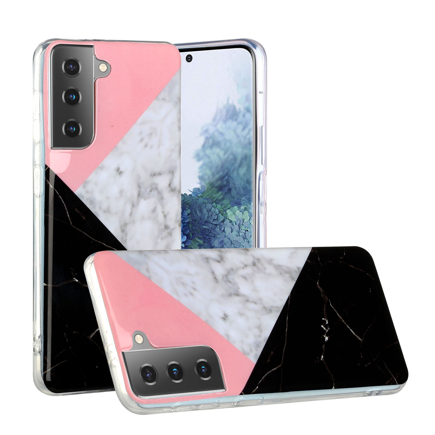 

Marble Pattern Printing TPU IMD Mobile Phone Protective Case for Samsung Galaxy S21+ 5G - Three Colors, Samsung Galaxy S21+