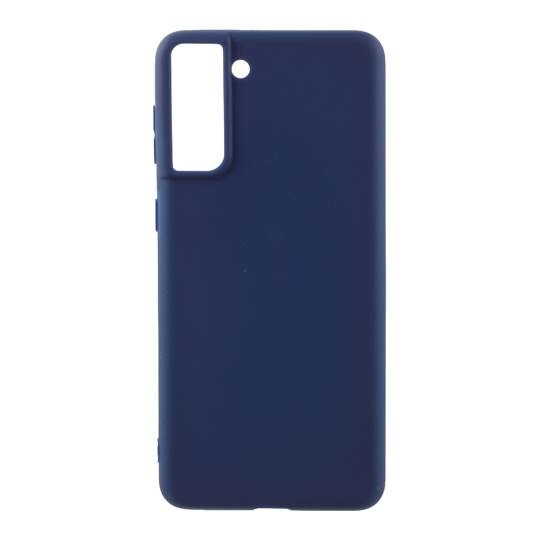 

Сплошной Цветной Матовый Мягкий TPU Защитный Чехол Для Samsung Galaxy S21 + 5G - Темно-синий, Galaxy S21+ 5G