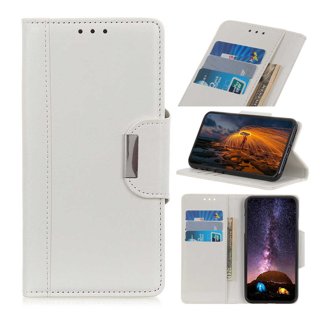 

Coakhide Текстуры PU Кожа Уникальный Чехол Стенд Телефон Чехол Для Samsung Galaxy A72 5G - Белый, Galaxy A72 5G
