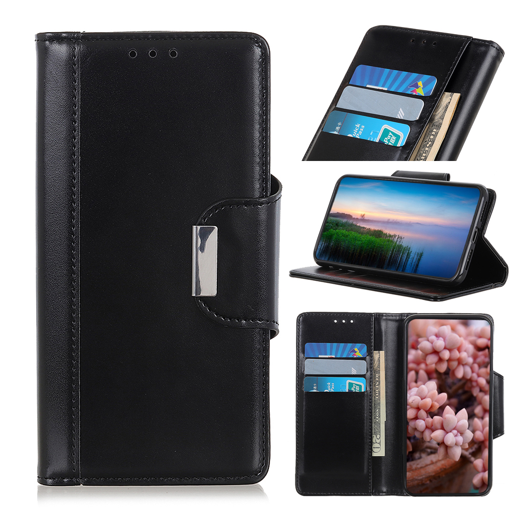 

Smooth Surface PU Leather Wallet Case with Stand for Samsung Galaxy A52 5G / A52 4G - Black, Galaxy A52 5G
