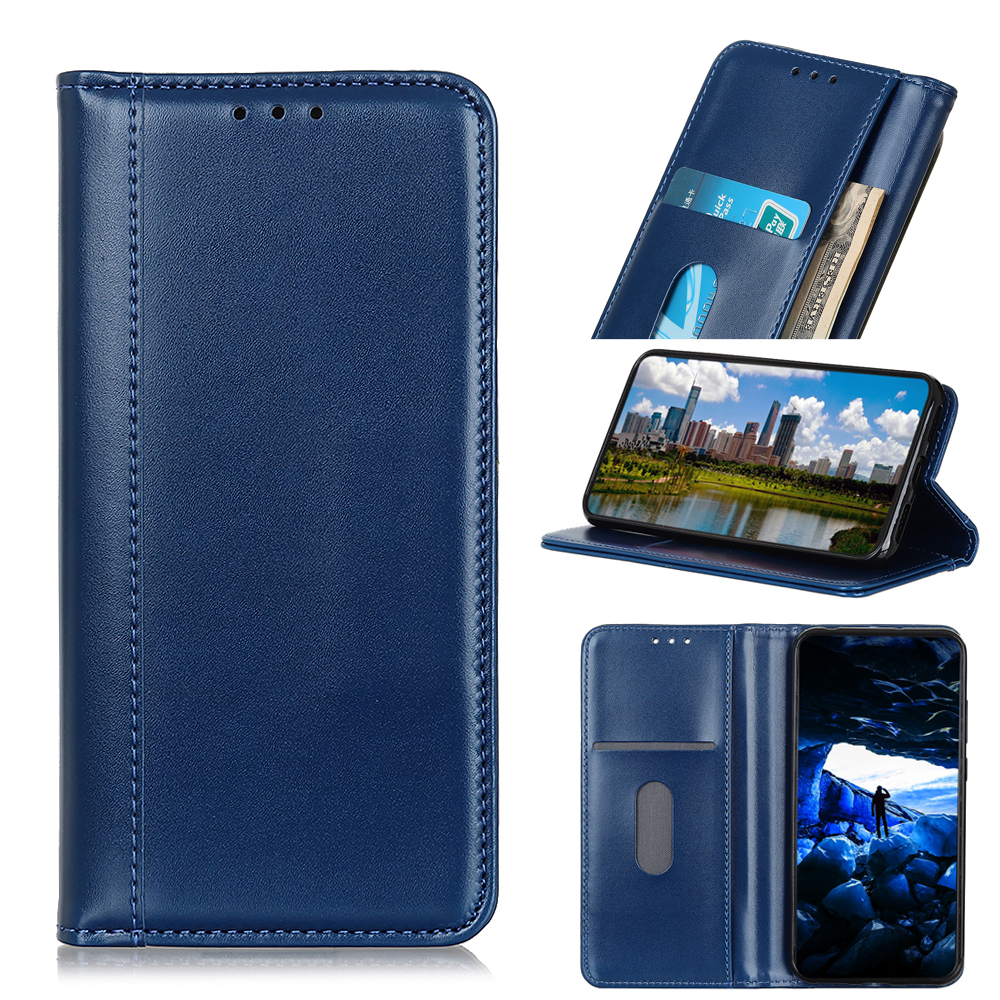 

Auto-absorbed Leather Wallet Phone Case for Samsung Galaxy A72 5G / A72 4G - Blue, Galaxy A72 5G