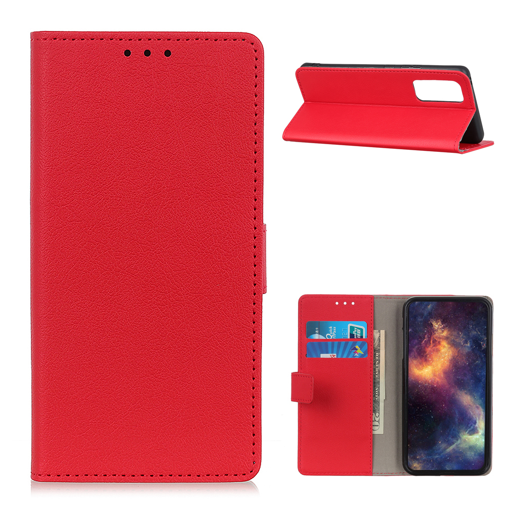 

Folio Flip Magnet Leather Wallet Phone Cover Shell for Samsung Galaxy A72 4G/5G - Red, Galaxy A72 5G