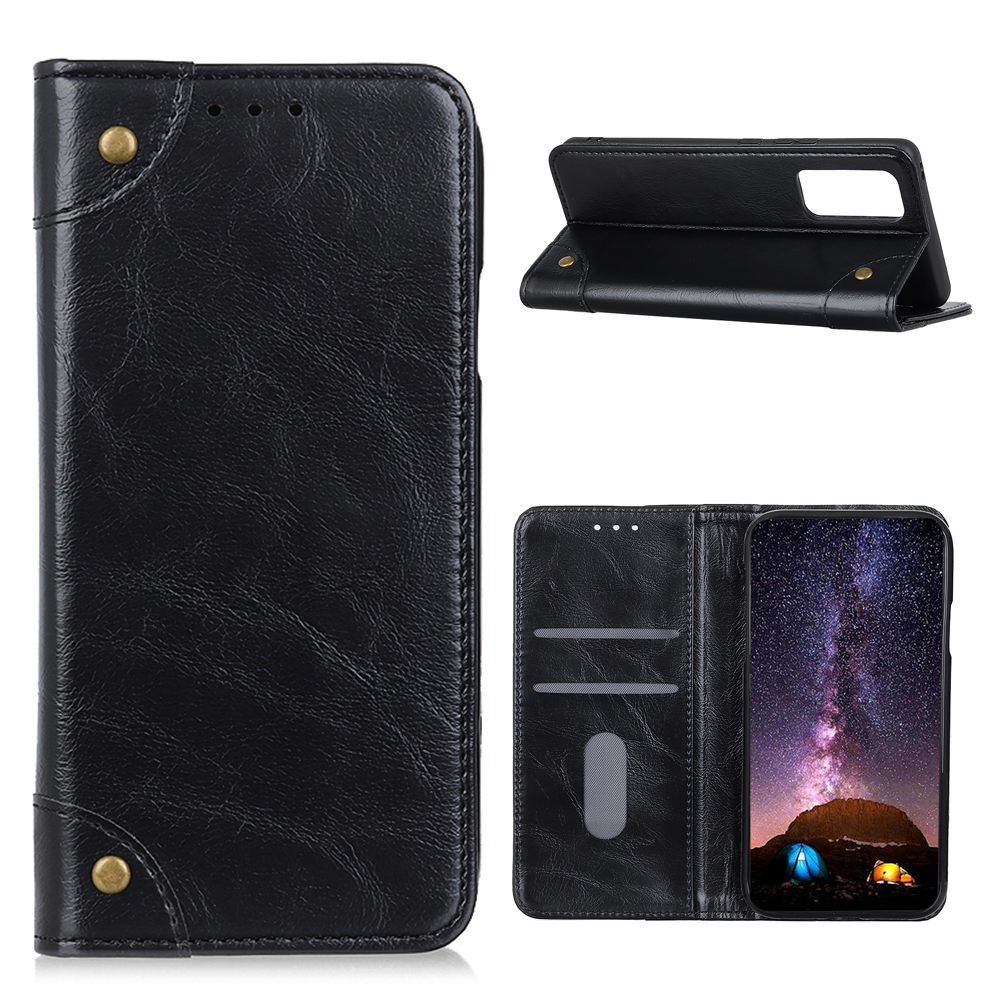 

Auto-absorbed Wallet Phone Shell for Samsung Galaxy A72 4G/5G TPU + PU Leather Case - Black, Galaxy A72 5G