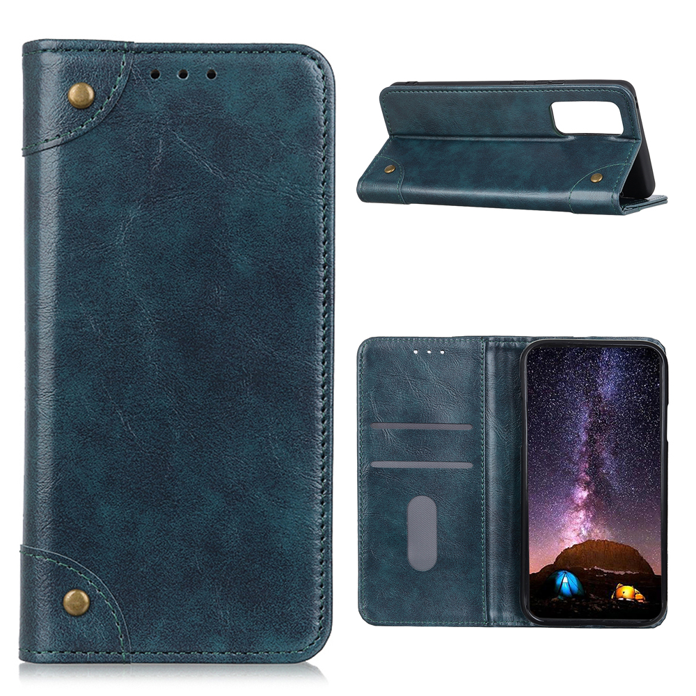 

Auto-absorbed Wallet Phone Shell for Samsung Galaxy A72 4G/5G TPU + PU Leather Case - Blue, Galaxy A72 5G