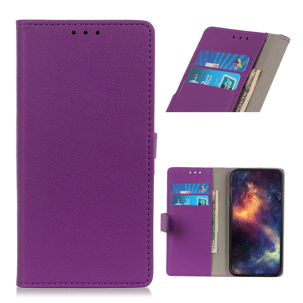 

Magnet Flip Litchi Texture Leather Wallet Phone Cover Shell for Samsung Galaxy A52 5G / A52 4G - Purple, Galaxy A52 5G