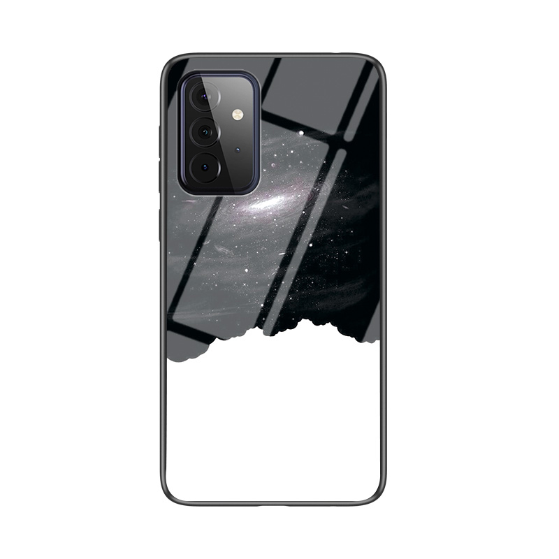 

Starry Sky Pattern Printing Shell for Samsung Galaxy A72 4G/5G Glass + PC + TPU Hybrid Case - Cosmic Sky, Galaxy A72 5G