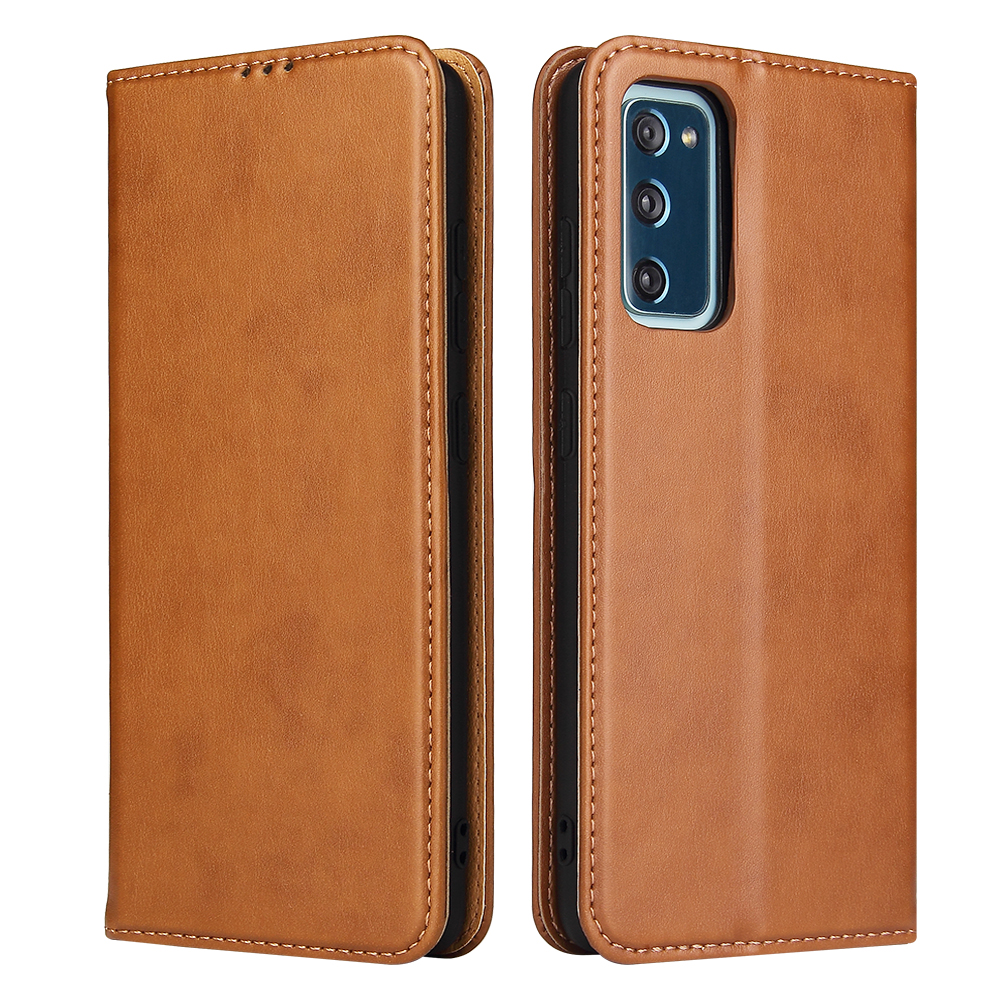 

Стенд Кожаный Кожаный Кожаный Кожаный Корпус PU Для Samsung Galaxy S20 FE / S20 Fan Edition / S20 FE 5G / S20 Fan Edition 5G / S20 Lite - Коричневый, Galaxy S20 Lite