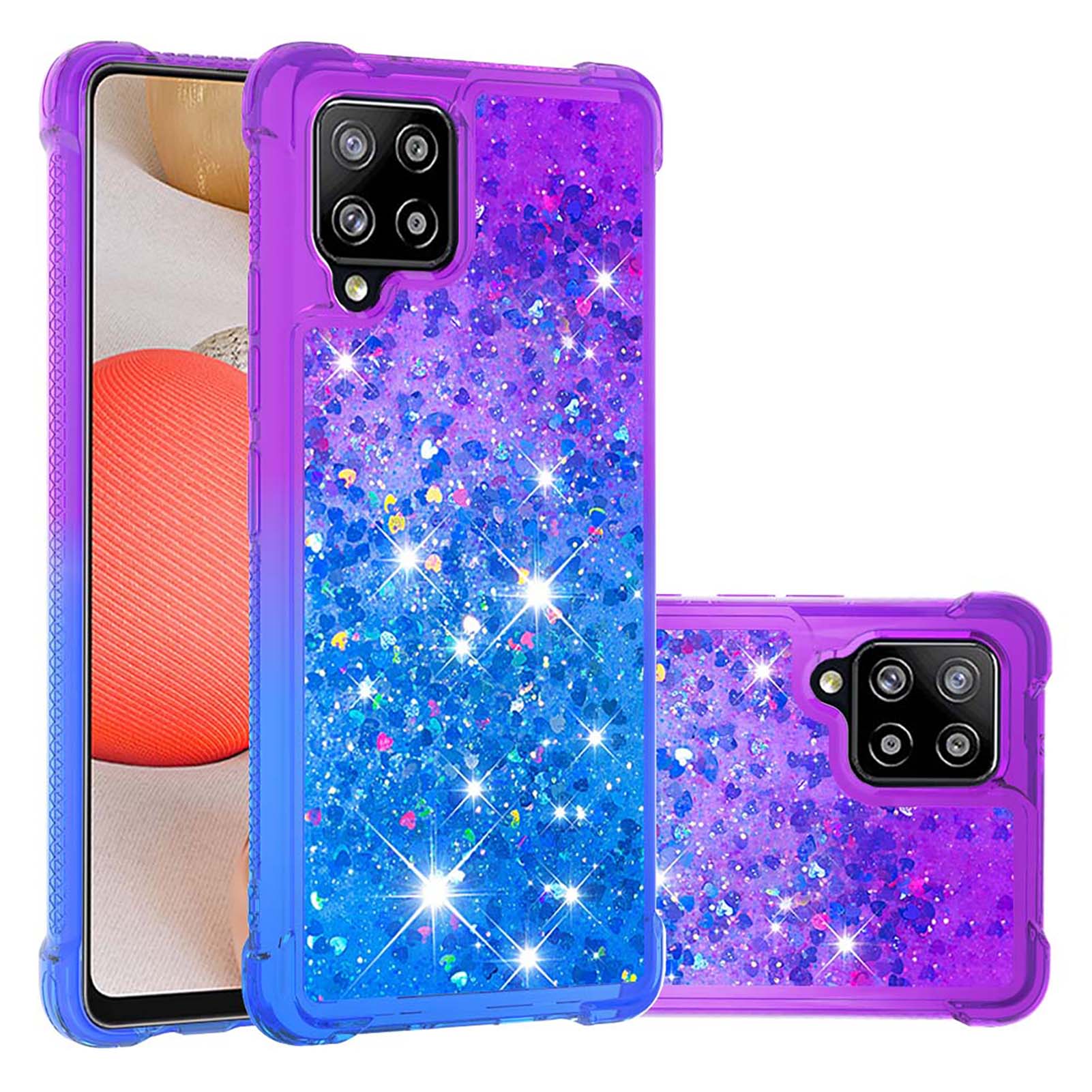 

Color Gradient Glitter Quicksand TPU Phone Casing for Samsung Galaxy A42 5G - Purple/Blue, Galaxy A42 5G