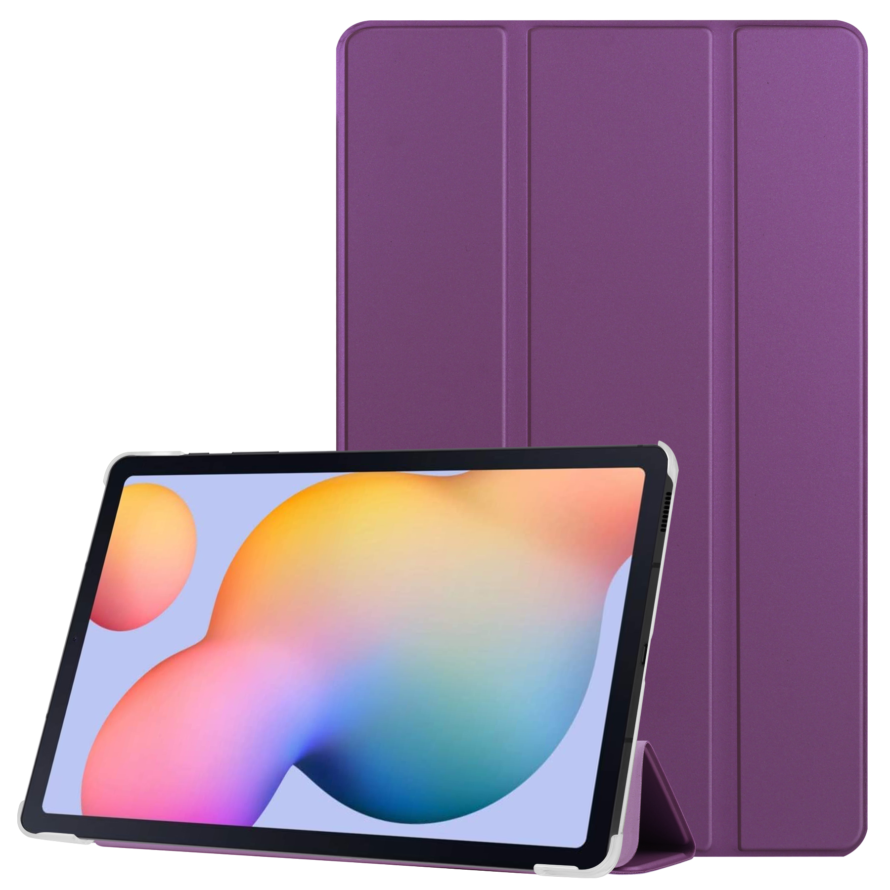 

Tri-Fold Стенд Дизайн PU Кожаный Защитный Чехол Для Samsung Galaxy Tab A 10.1 (2019) T510 - Фиолетовый, Galaxy Tab A 10.1 (2019)