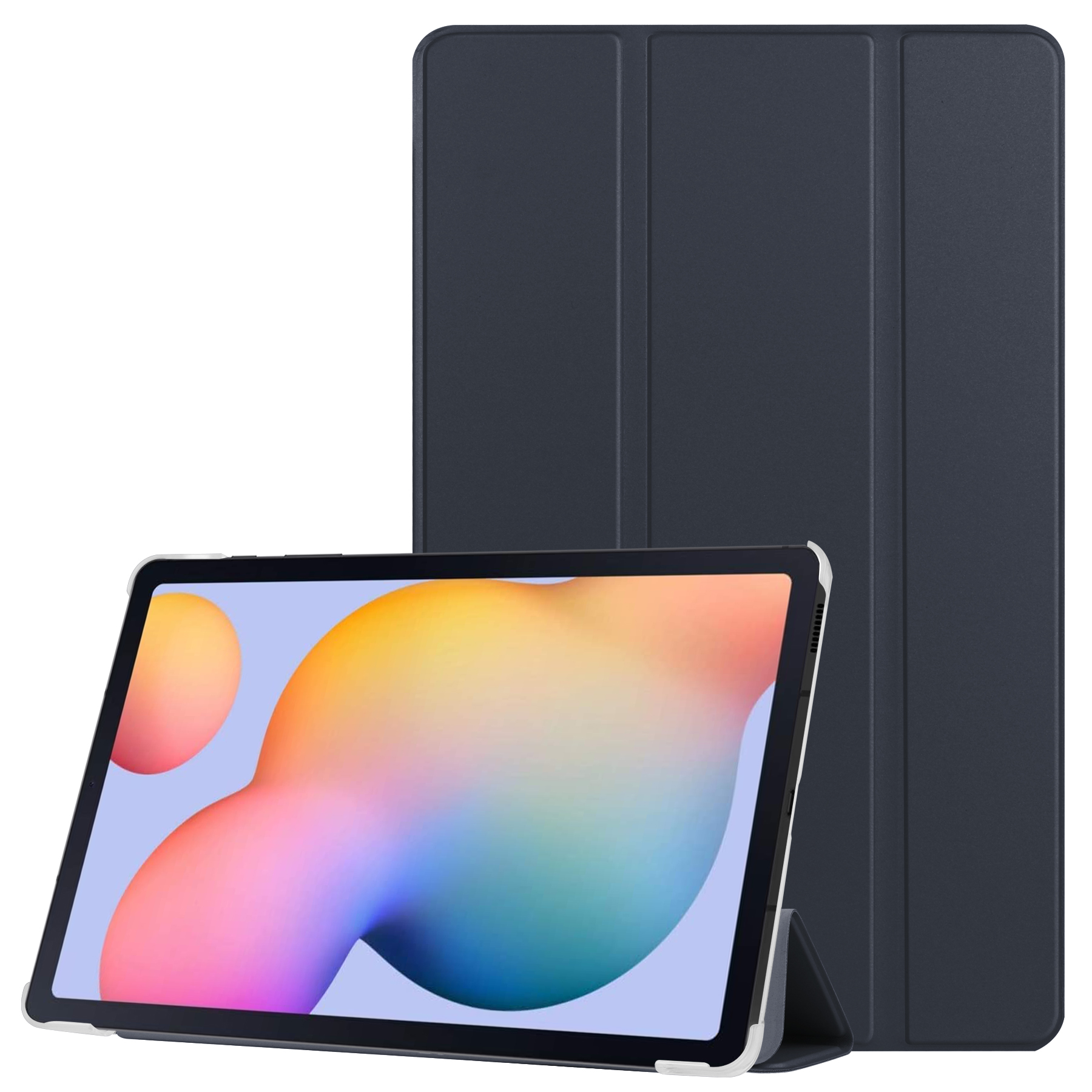 

Tri-fold Stand Design PU Leather Protective Tablet Case for Samsung Galaxy Tab A 10.1 (2019) T510 - Dark Blue, Galaxy Tab A 10.1 (2019)