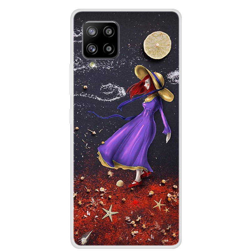 

Pattern Printing TPU Phone Back Case for Samsung Galaxy A42 5G - Beautiful Girl, Galaxy A42 5G