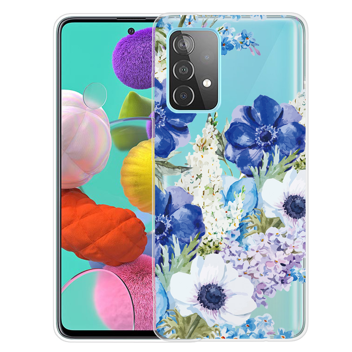 

Шаблон Печати Гибкий TPU Телефонный Чехол Для Samsung Galaxy A72 5G / A72 4G - Прекрасный Цветок, Galaxy A72 5G