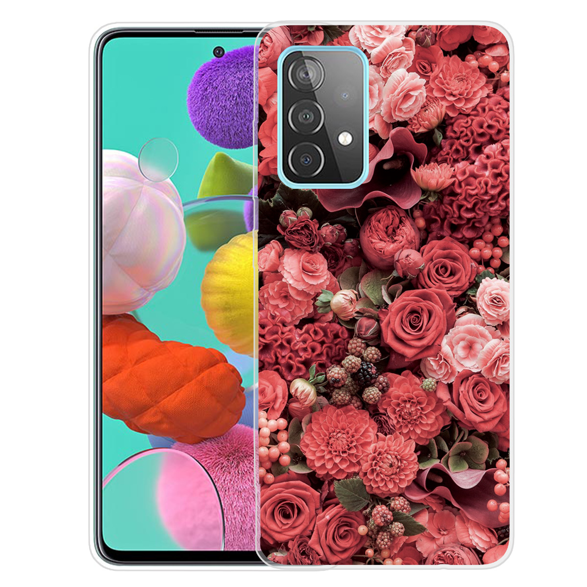 

Шаблон Печати Гибкий TPU Телефонный Чехол Для Samsung Galaxy A72 5G / A72 4G. - Роза, Galaxy A72 5G