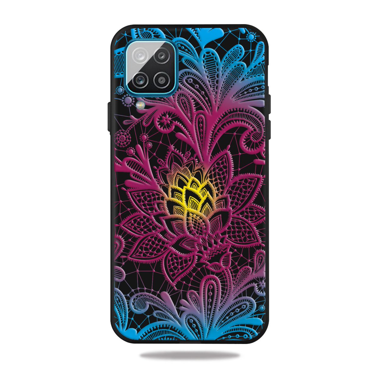 

Back Matte Pattern Printing Soft TPU Shell for Samsung Galaxy A12 - Lace Flower, Galaxy A12