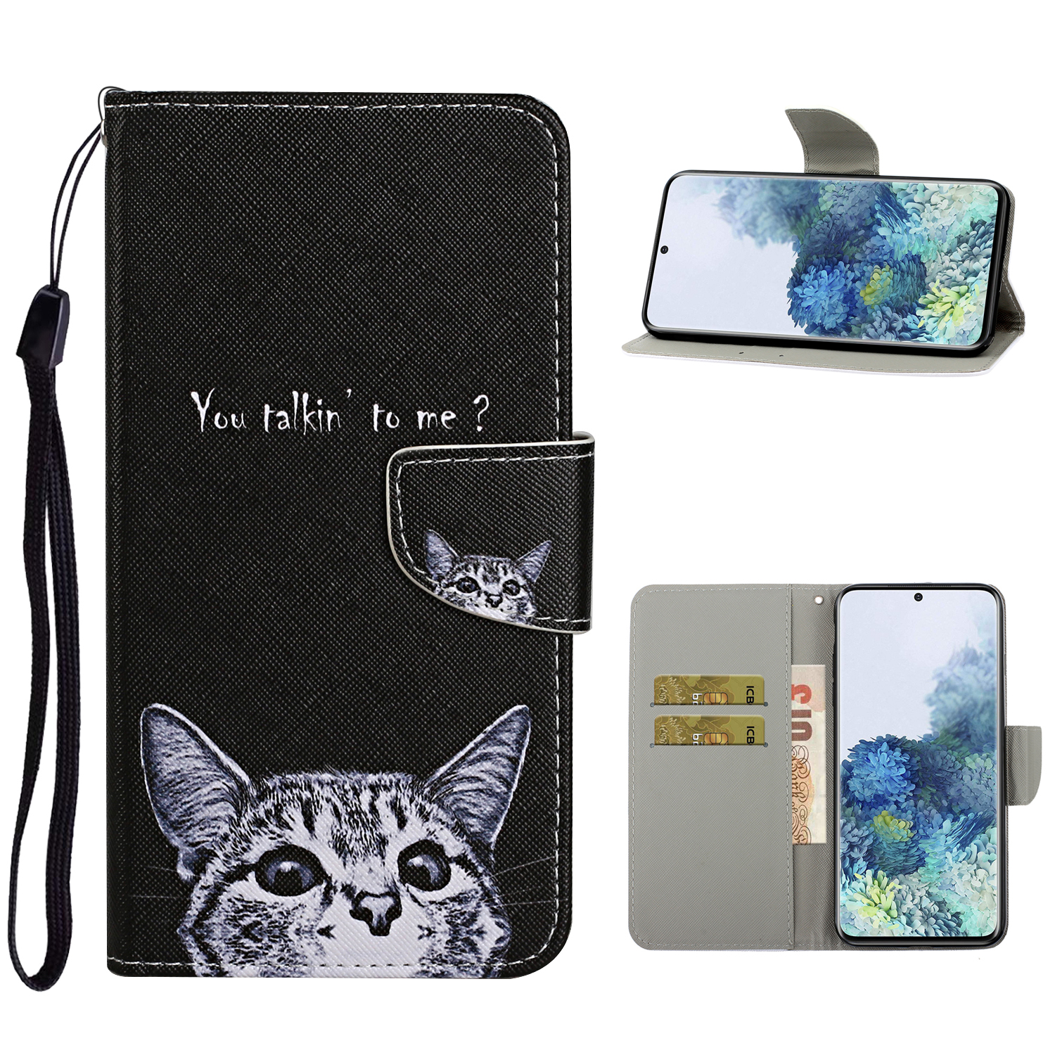 

Pattern Printing Flip Leather Wallet Protective Case for Samsung Galaxy S21 4G/5G - Cat, Galaxy S21 5G