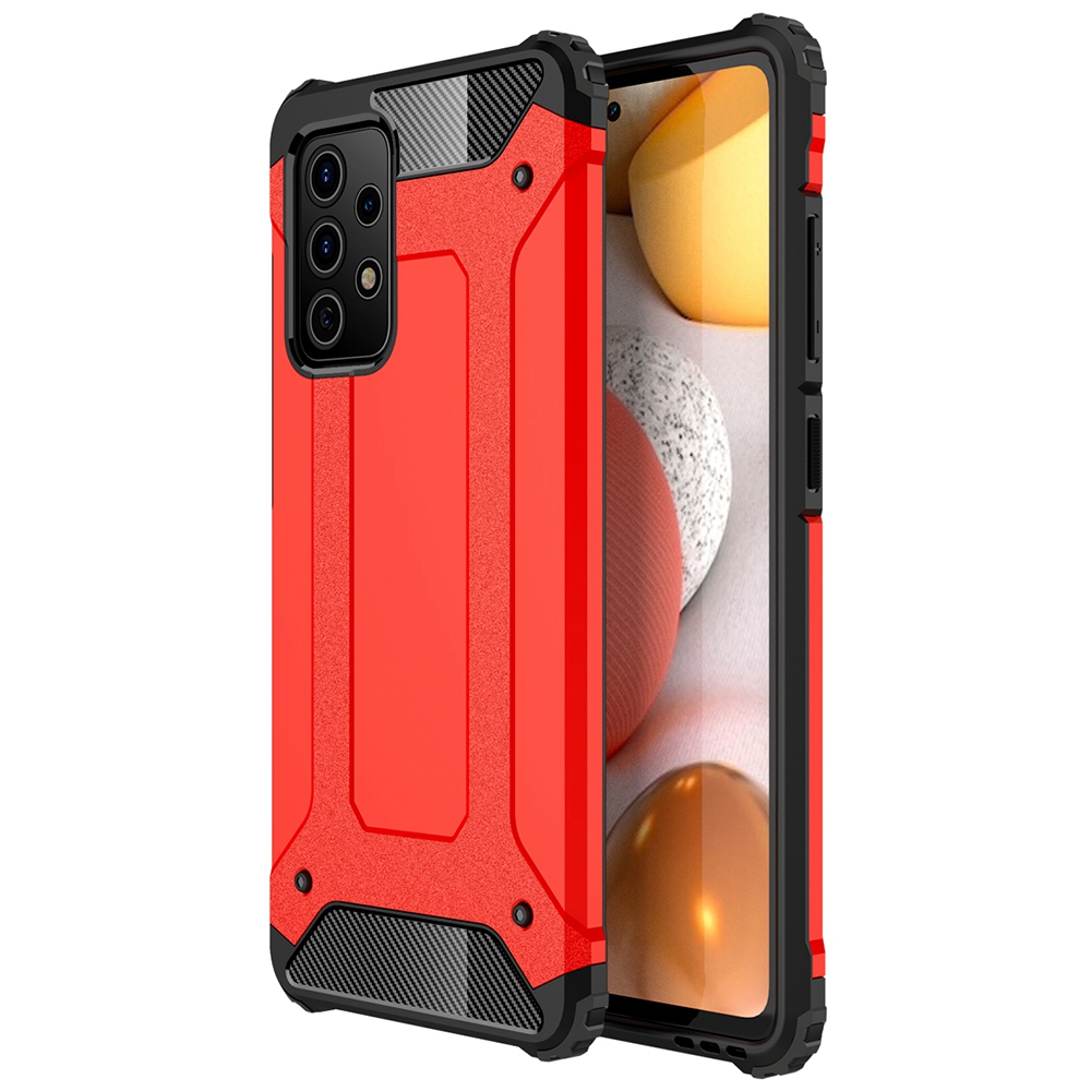 

Пластик Armor Guard + Гибридная Оболочка TPU Для Samsung Galaxy A52 4G/5G / A52s 5G, Shock -reseact Protective Phone Case - Красный, Galaxy A52 5G