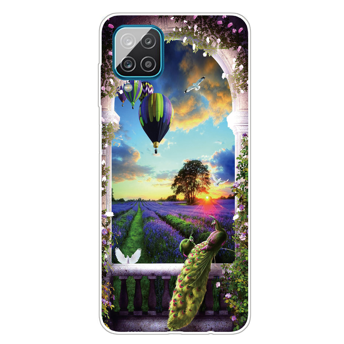 

For Samsung Galaxy A12 Pattern Printing Flexible High Quality TPU Phone Case - Beautiful Scenery, Galaxy A12