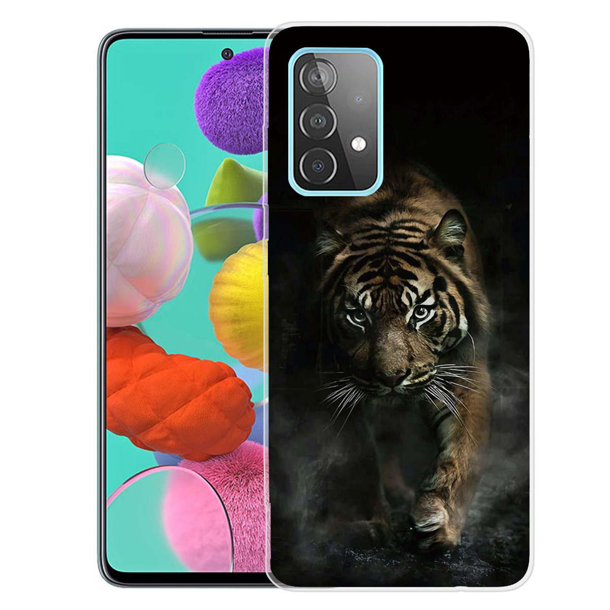 

Гибкая Печать с Рисунком Для Samsung Galaxy A52 4G/5G / A52s 5G - Большой Тигр, Galaxy A52 5G