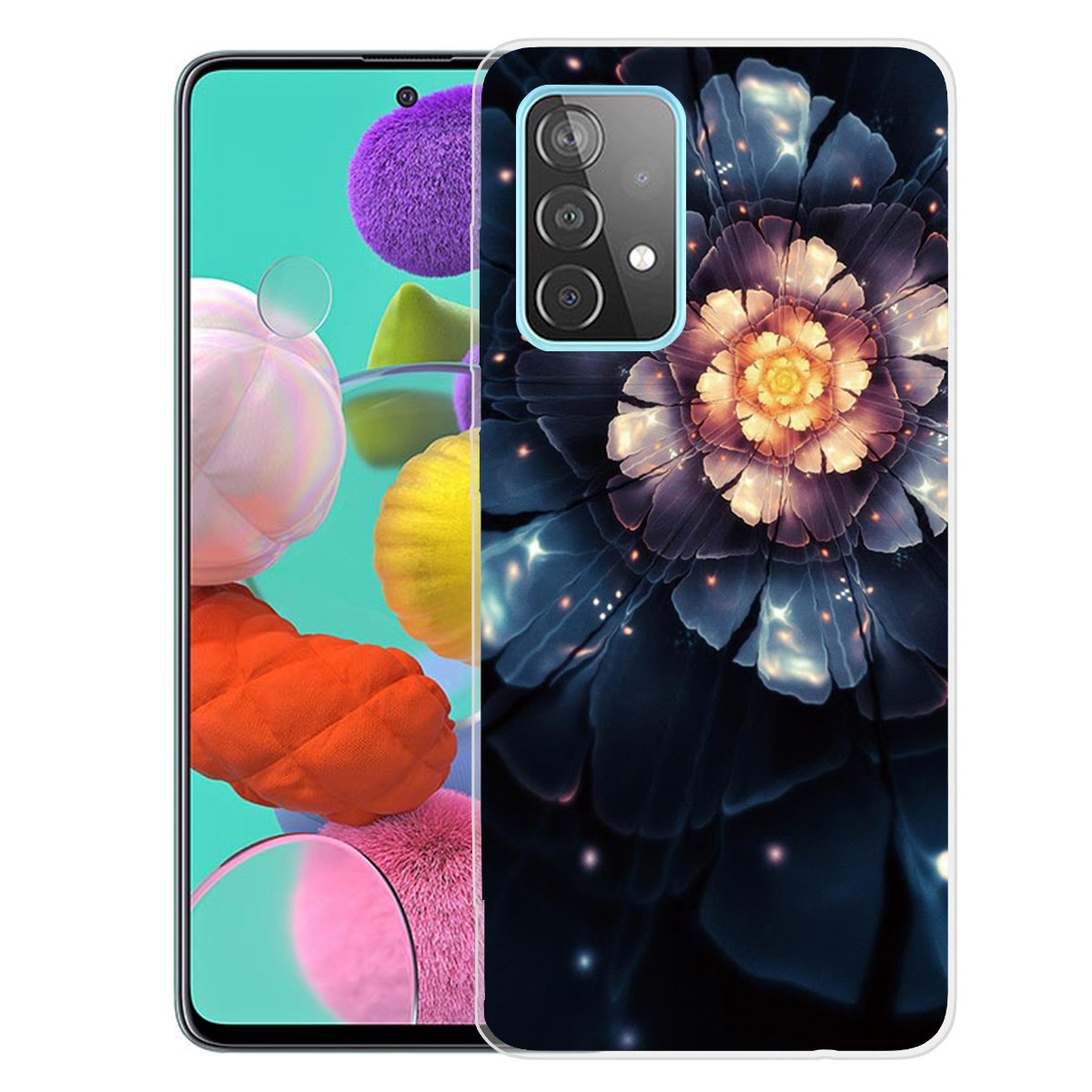 

Печать Шаблона Гибкая Телефона TPU Для Samsung Galaxy A72 5G / A72 4G - Яркий Цветок, Galaxy A72 5G