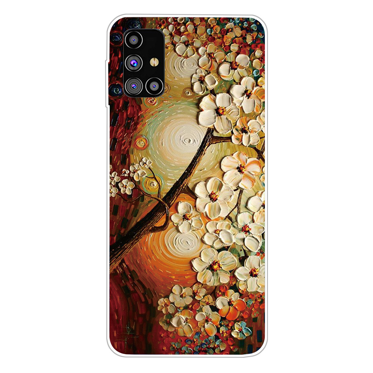 

Pattern Printing Flexible TPU Phone Case for Samsung Galaxy M31s - Flower, Galaxy M31s