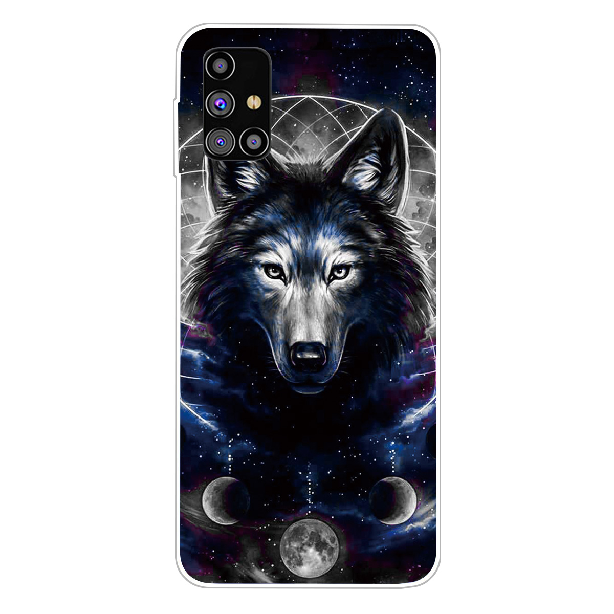 

Pattern Printing Flexible TPU Phone Case for Samsung Galaxy M31s - Wolf, Galaxy M31s