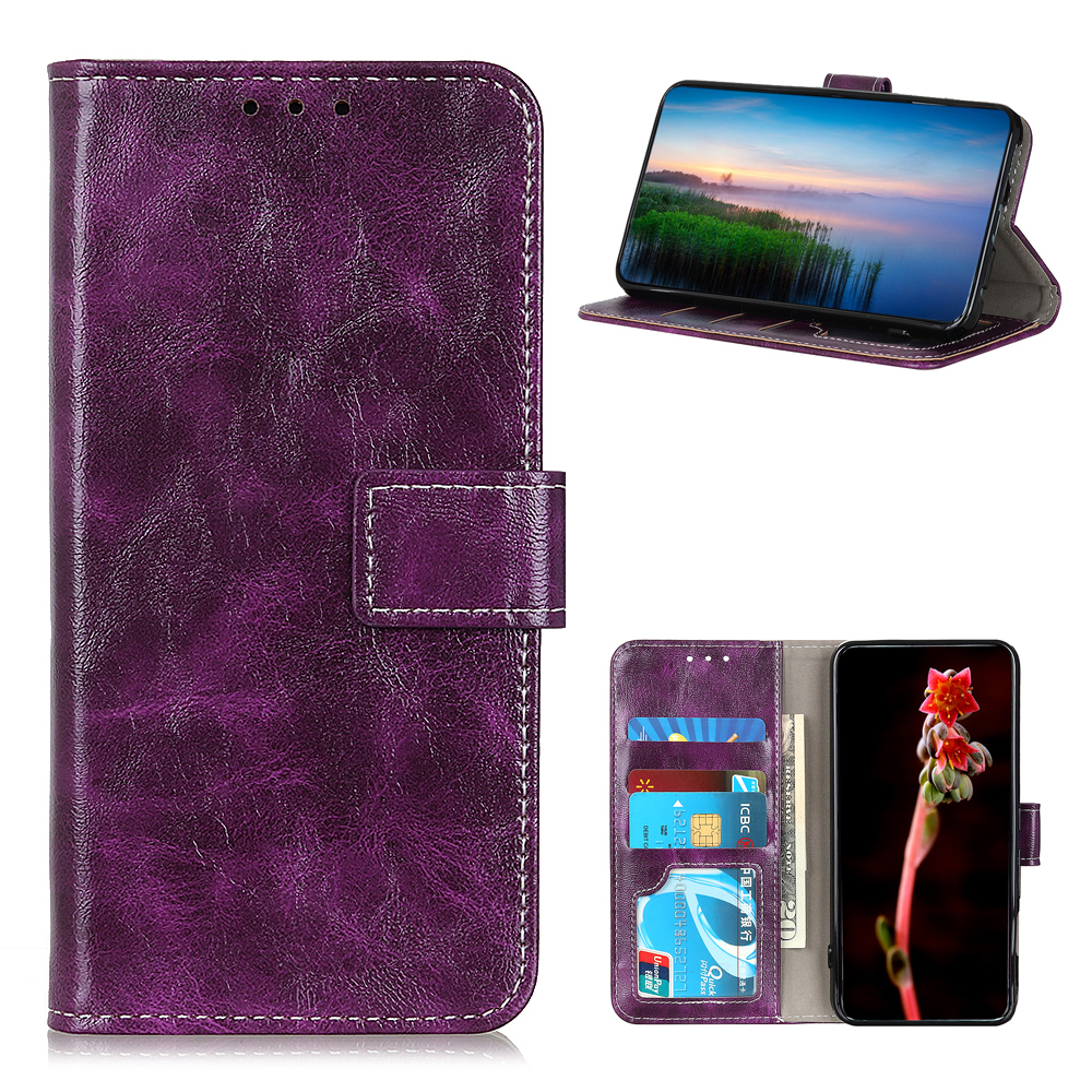

Крышка Телефона Samsung Galaxy A72 4G/5G Crazy Horse Comploy Cover Cehpe Comploy Thenge Cover Thenge Cover Cehpe - Пурпурный, Galaxy A72 5G