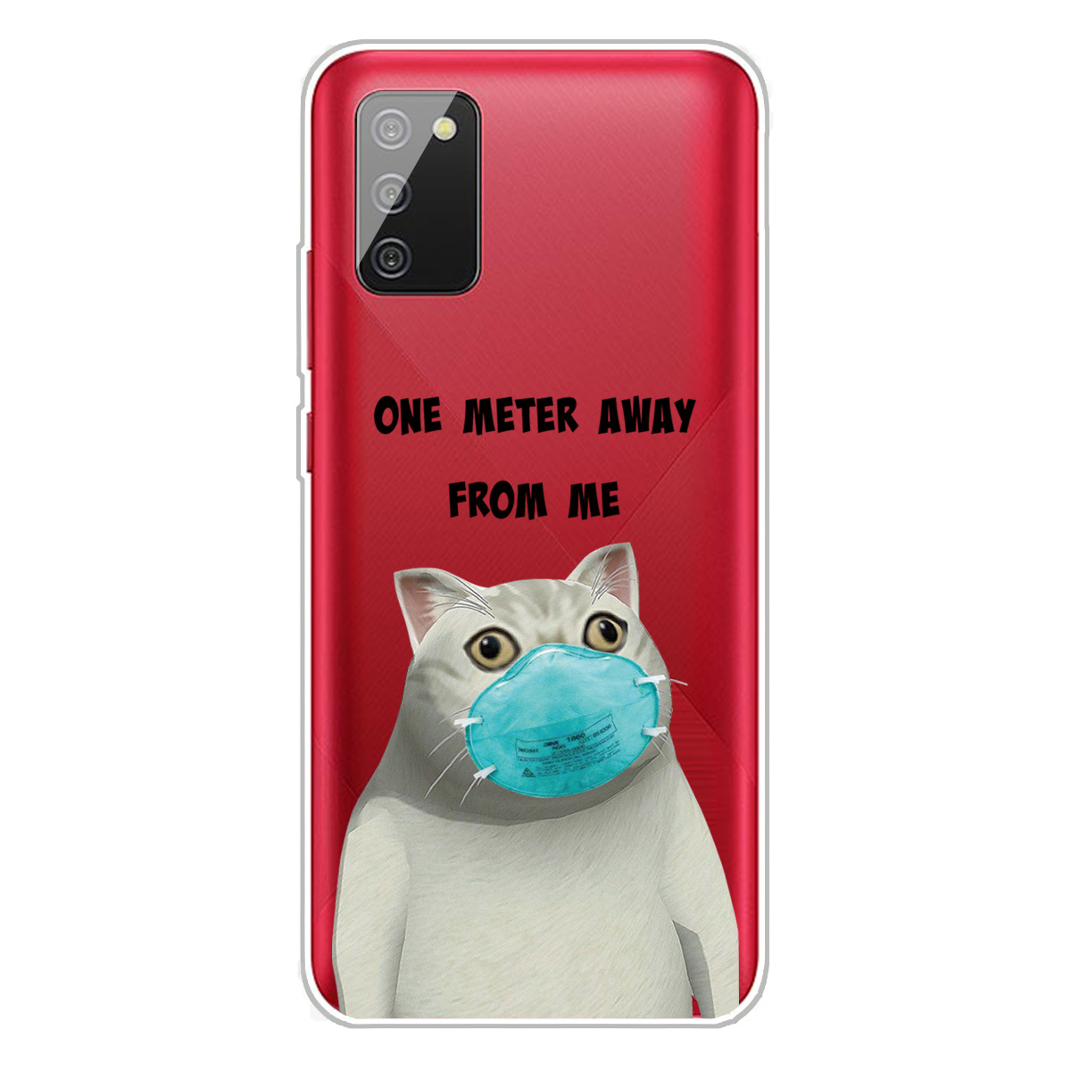 

Устойчивый к Сброску Телефона TPU с Шаблоном IMD Для Samsung Galaxy A02s (164,2x75,9x9,1 Мм) - Кот с Маской, Galaxy A02s (164.2x75.9x9.1mm)