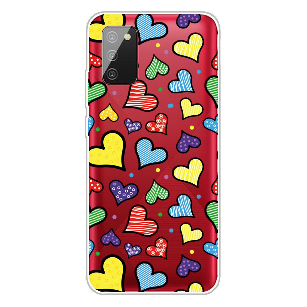 

IMD Pattern Drop Resistant Flexible TPU Phone Case for Samsung Galaxy A02s (164.2x75.9x9.1mm) - Hearts, Galaxy A02s (164.2x75.9x9.1mm)