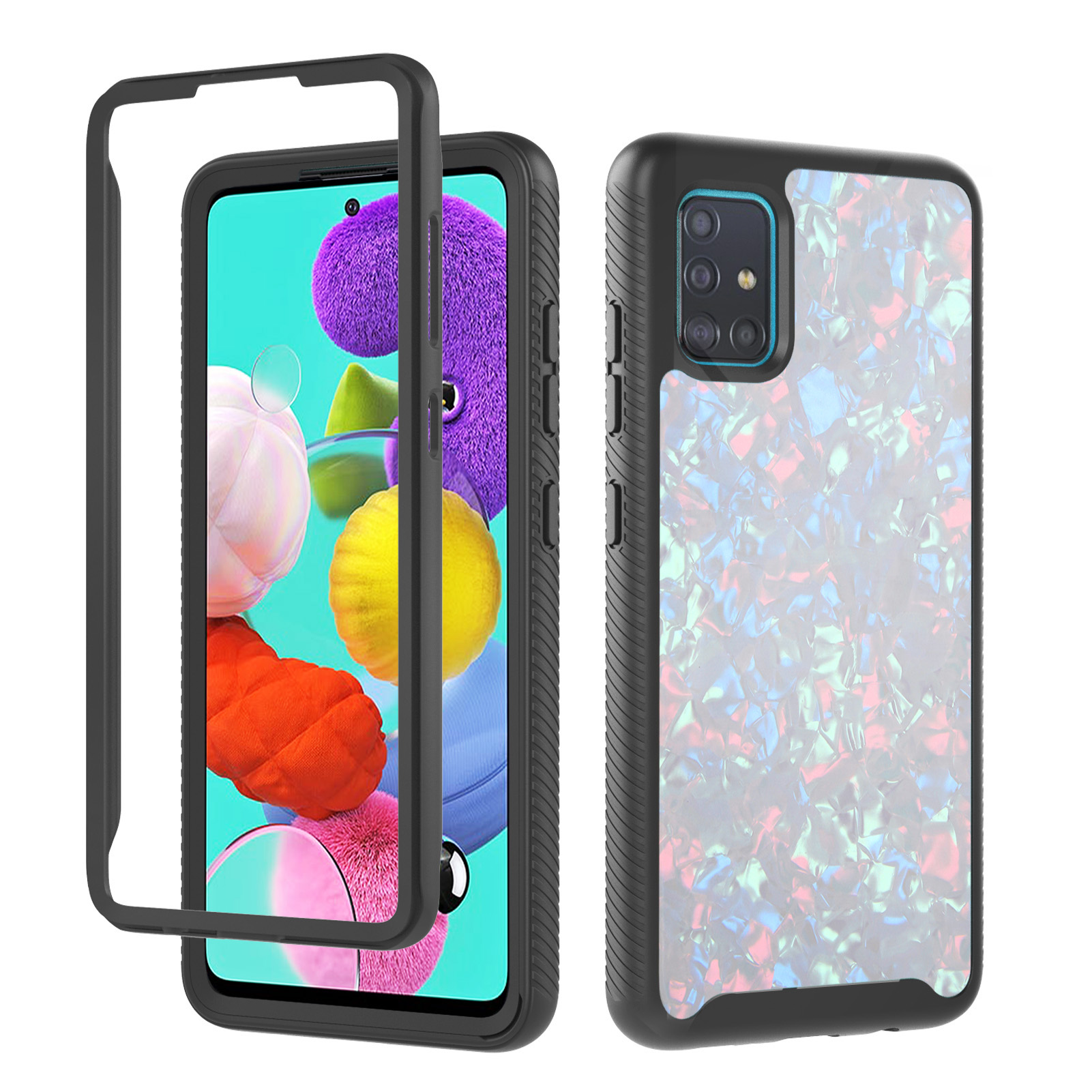 

Pattern Printing Case for Samsung Galaxy A51 SM-A515 PET + TPU + Acrylic Combo Shell - White, Galaxy A51 4G