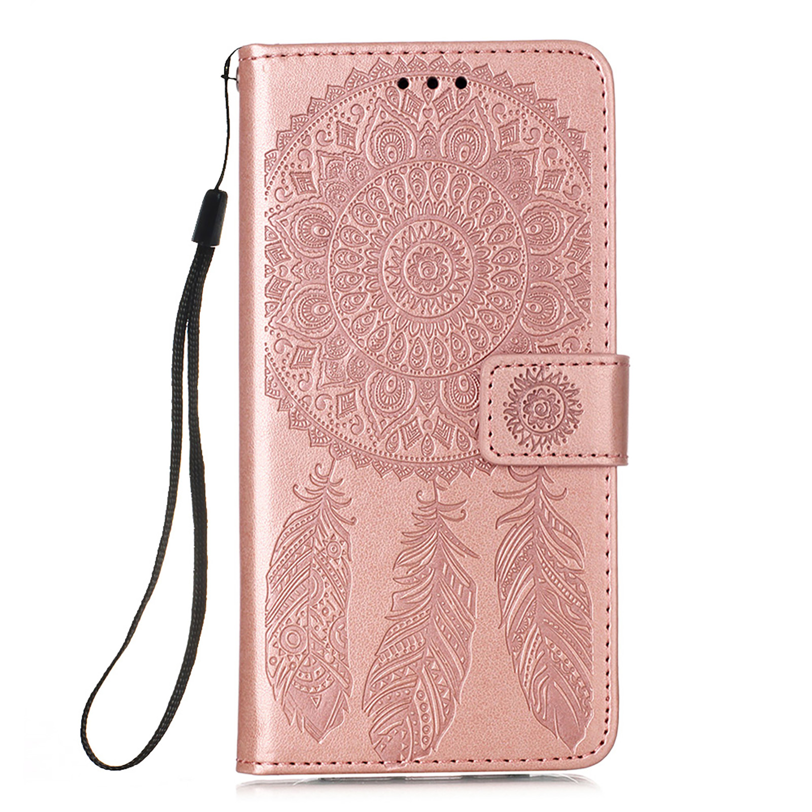 

Imprinted Dream Catcher Flower Magnetic Leather Stand Case for Samsung Galaxy A52 4G/5G / A52s 5G - Rose Gold, Galaxy A52 4G