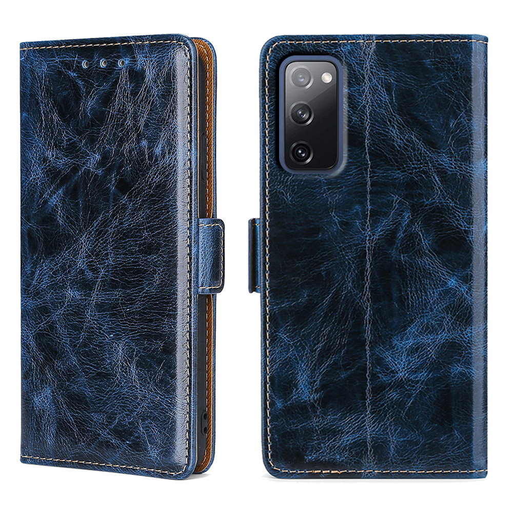 

TPU + PU Leather Stand Cell Phone Case for Samsung Galaxy S20 FE/S20 Fan Edition/S20 FE 5G/S20 Fan Edition 5G - Blue, Galaxy S20 FE 5G