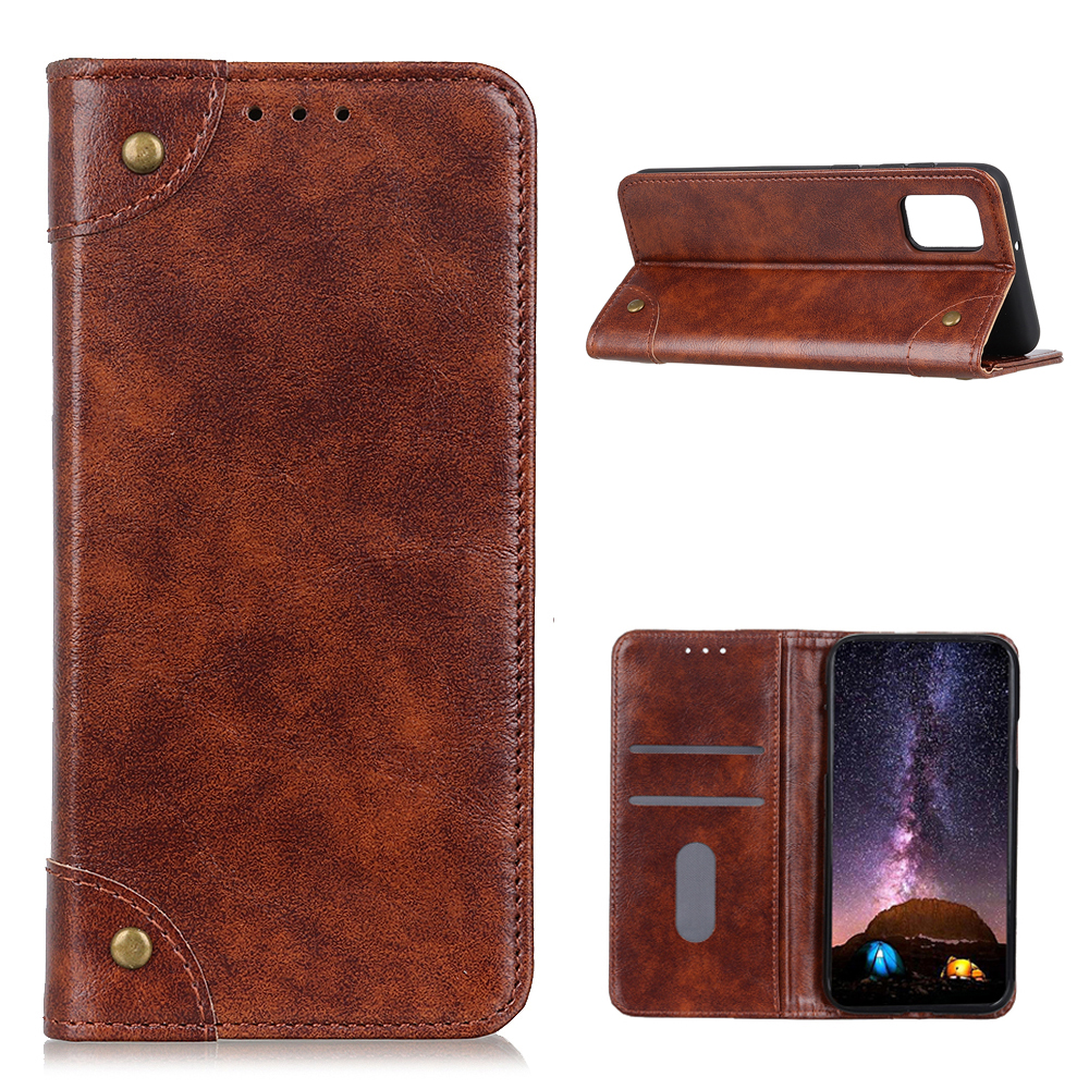 

Auto-Absorbed Wallet Design TPU + PU Leather Phone Shell for Samsung Galaxy A02s (164.2x75.9x9.1mm) - Brown, Galaxy A02s (164.2x75.9x9.1mm)