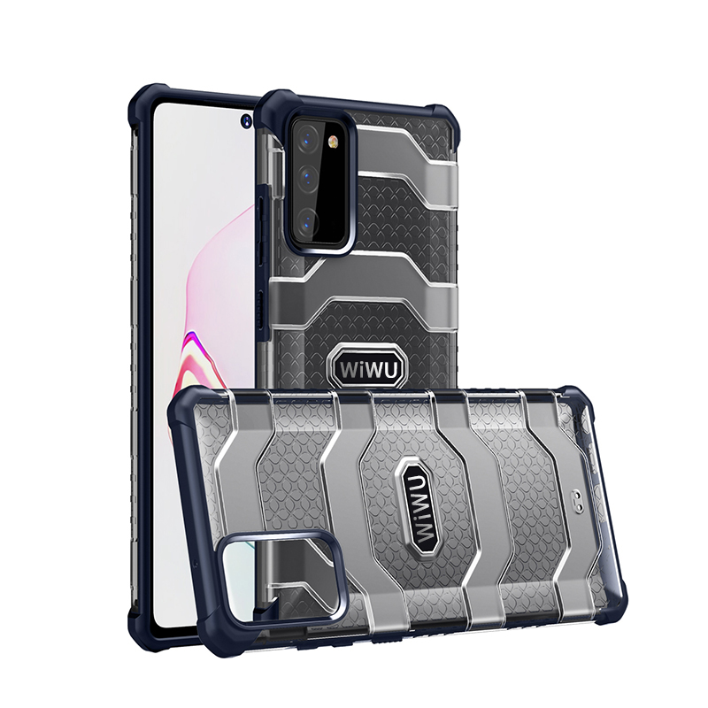 

WIWU Нескользящая ПК + TPU Гибридный Защитный Чехол Полная Защита Для Samsung Galaxy Note 20 / Note 20 5G - Темно-синий, Galaxy Note 20