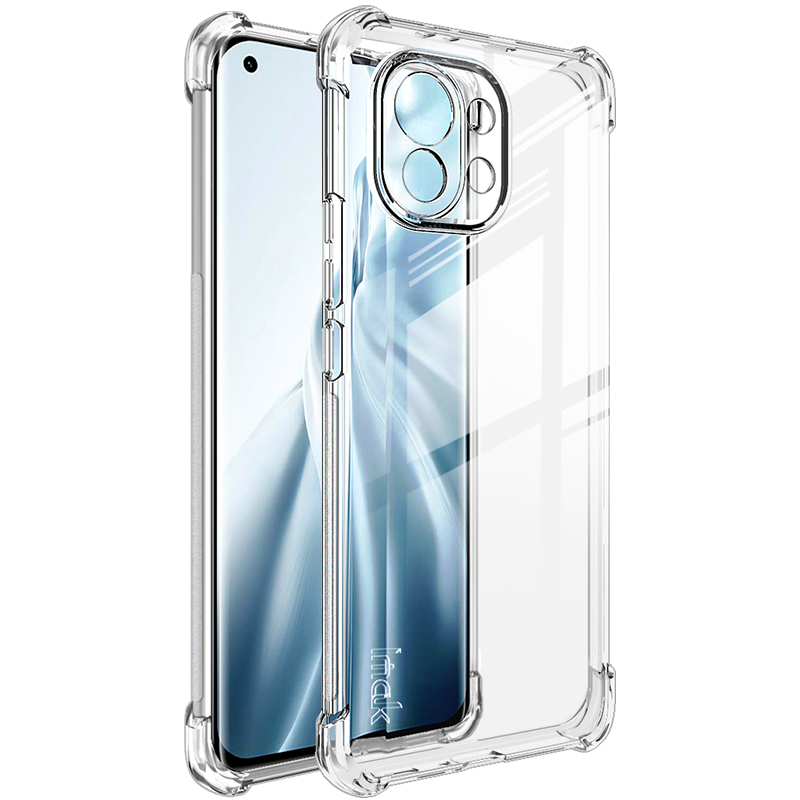 

IMAK Vollschutz Stoßdämpfung Absorption Soft TPU Fall + Bildschirmschutz Film Für Xiaomi Mi 11 - Transparent, Xiaomi Mi 11