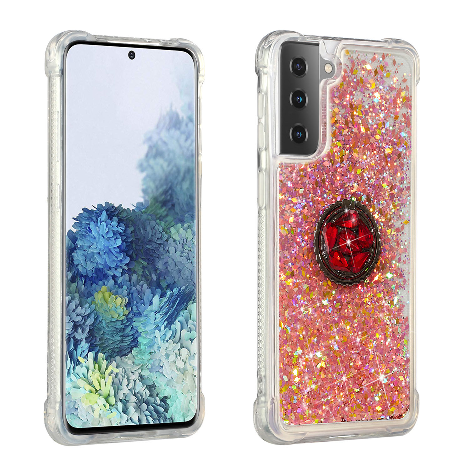 

Bletitter Powder Kickgstry Quicksand Cover TPU Для Samsung Galaxy S21 5G - Розовое Золото, Galaxy S21 5G