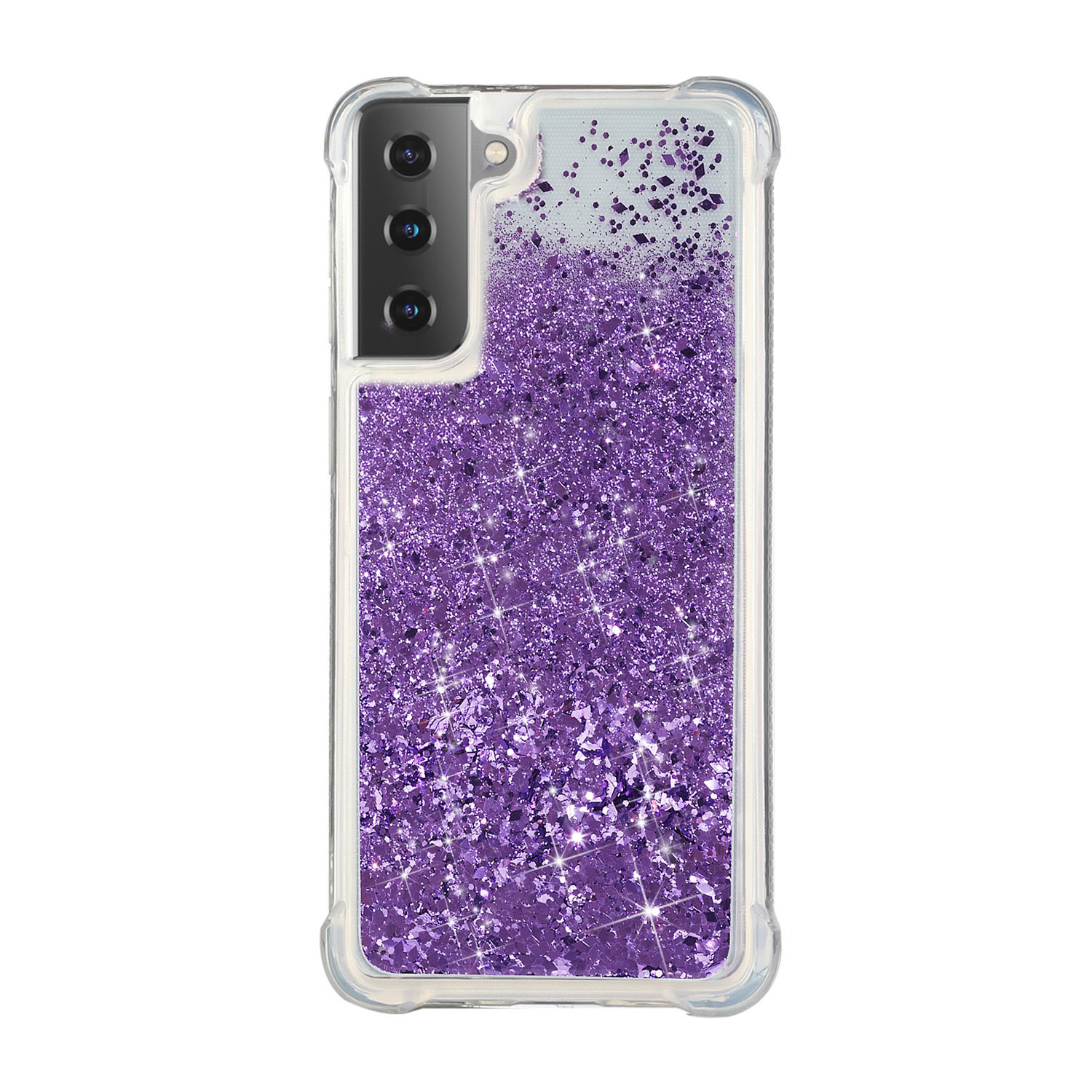

Quicksand Design TPU Shockproof Phone Case for Samsung Galaxy S21+ 5G - Purple, Samsung Galaxy S21+