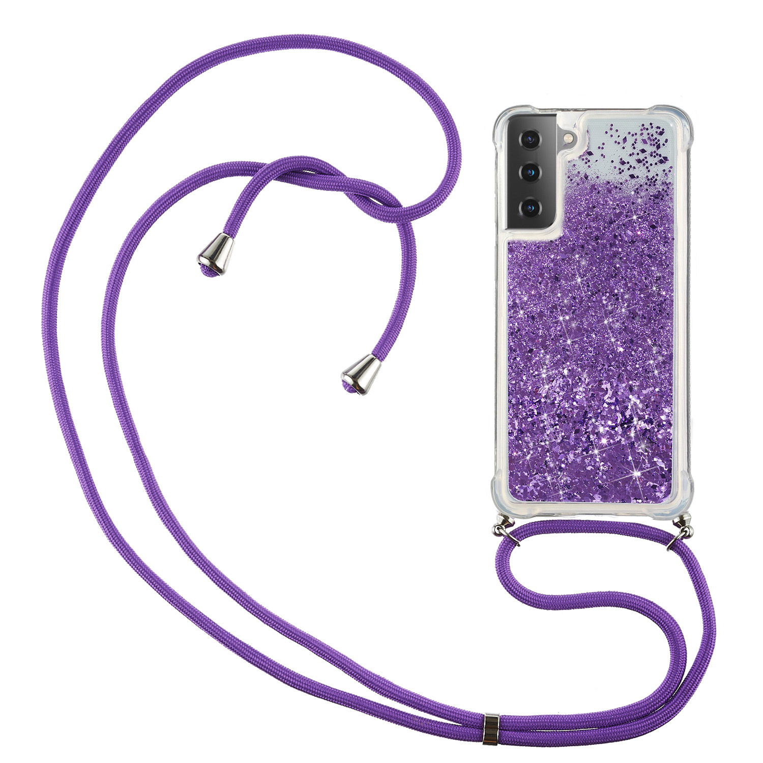 

Quicksand TPU Case with Hanging Rope for Samsung Galaxy S21+ 5G - Purple, Galaxy S21+ 5G